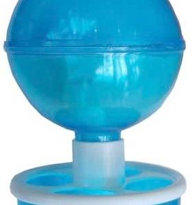 COMEDERO BOLA DE 4 HUECOS Y BEBEDERO PARA INTERIOR DE JAULA.