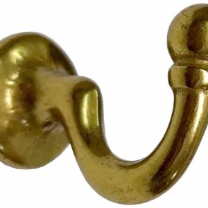 ALZAPAÑOS DORADOS DE LATON DE 4X2CM. APROX. DE GANCHO GRANDE. INCLUYE EL TORNILLO ROSCADO. PRECIO POR UNIDAD.