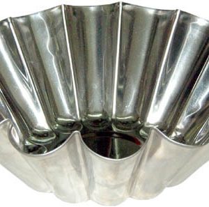 FLANERO RIZADO DE ACERO INOXIDABLE DE 10CM.