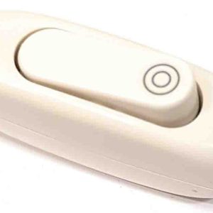 PULSADOR AEREO DE TECLA BASCULANTE PARA FINAL DE CABLE. MEDIDAS 6X2X2,5CM. COLOR MARFIL.