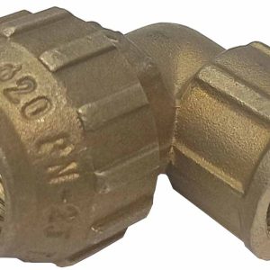 CODO DE Ø 20MM. X 1/2 HEMBRA CON ROSCA. DE LATON PARA POLIETILENO