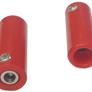 CONECTOR CLAVIJA DE BANANA HEMBRA ROJA DE 4MM. DE TORNILLO