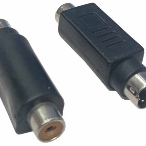 ADAPTADOR CLAVIJA DE AUDIO HEMBRA RCA A SVHS MACHO DE 4 PIN