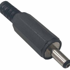 CONECTOR CLAVIJA ALIMENTACION MACHO JACK 1MM X 3.8MM.