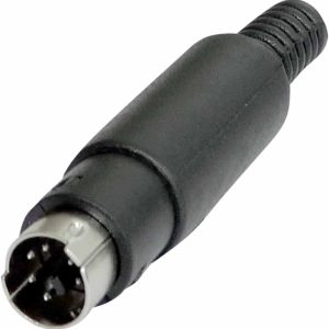 CONECTOR CLAVIJA MINI DIM MACHO AEREO DE 6 PINES