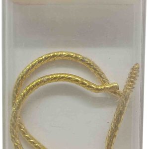 GANCHO COLGADOR RUSTICO LATONADO LABRADO CON ROSCA DEL Nº 80 EN BLISTER DE 4 UNIDADES