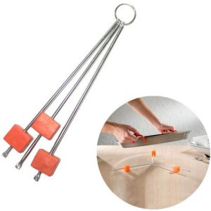 SALVAMANTELES DE 3 PATAS REGULABLES COLOR CROMADO Y NARANJA