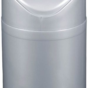 PAPELERA DE SOBREMESA DE PLASTICO CAPACIDAD 1.5L. TAPA BASCULANTE DE COLOR GRIS