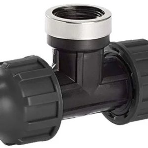 TE ENLACE DE Ø 32MMX32MMX1″ HEMBRA ROSCADA NEGRO DE POLIPROPILENO