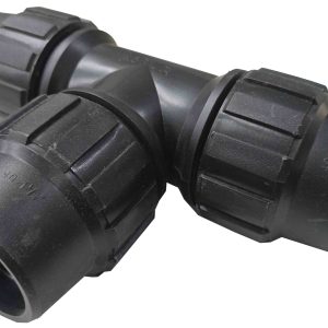 TE ENLACE IGUAL DE Ø 40X40X40MM NEGRO DE POLIETILENO