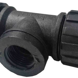 TE ENLACE DE Ø 20MMX20MMX1/2″ HEMBRA ROSCADO NEGRO DE POLIETILENO.