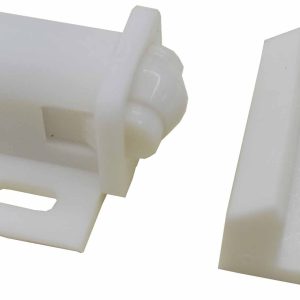 CIERRE DE VAIVEN DE PLASTICO EN SUPERFICIE PARA TOPE DE PUERTA CON RODILLO DE NYLON KARPA DE 1,5X2,3CM