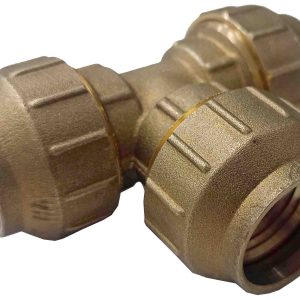 TE ENLACE IGUAL DE Ø 25MM METALICA DE LATON PARA POLIETILENO