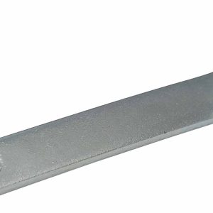 ALDABILLA VALENCIANA CON FORMA DE L PLANA DE 70MM. DE HIERRO COLOR PLATA