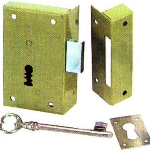 CERRADURA DE SOBREPONER A DERECHAS RUSTICA R 15 5X10 CON LLAVE GRANDE. PRECIO POR UNIDAD.