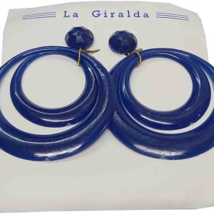 PENDIENTES DE GITANA DE DOBLES AROS Y COLORES SURTIDOS