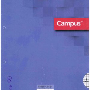 RECAMBIO DE CUADRICULA DE 4MM TAMAÑO A4 DE 90GRS. CON 100 HOJAS Y CUATRO AGUJEROS IMI LAMELA CAMPUS