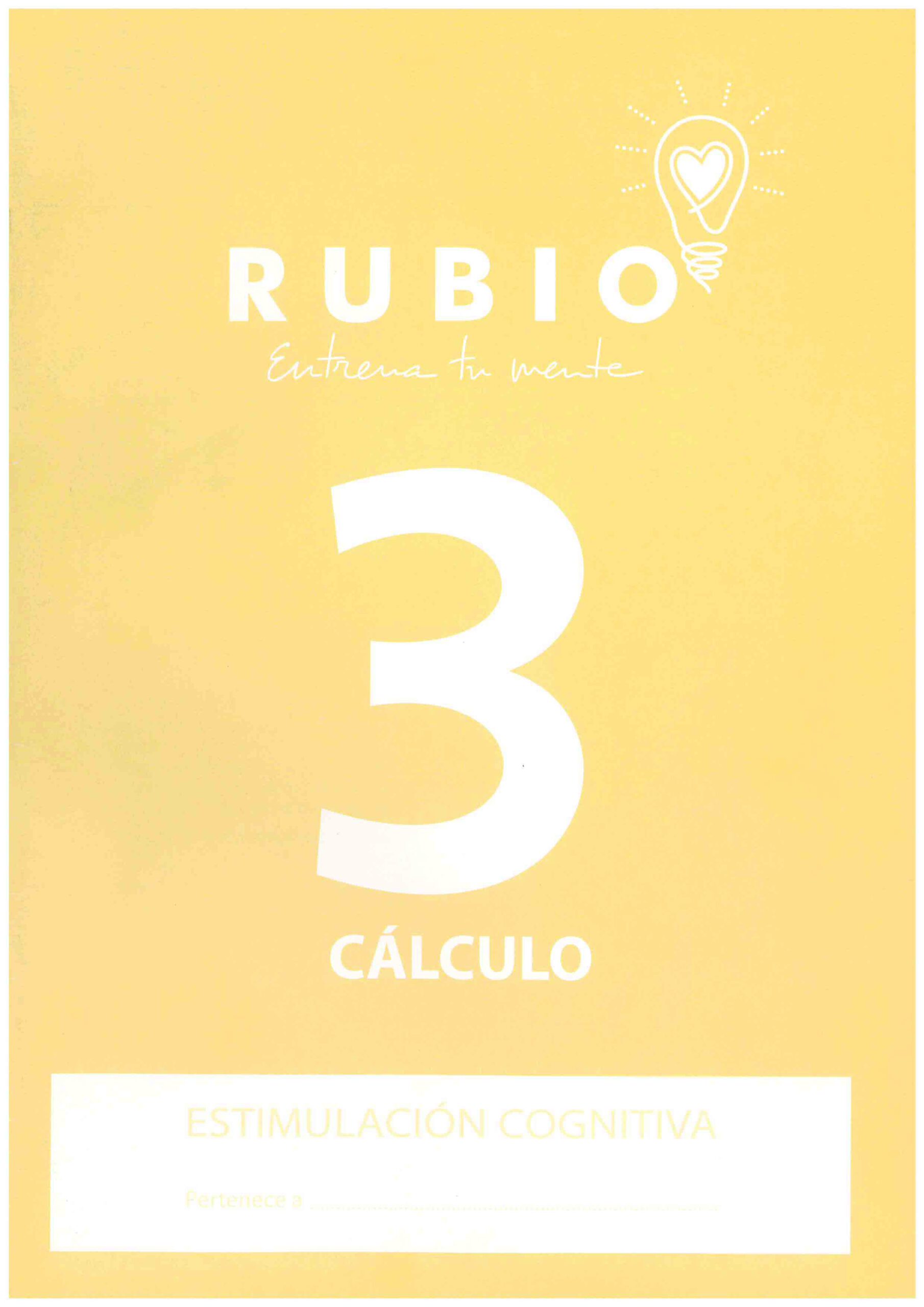 CUADERNO RUBIO 3 CALCULO ENTRENA TU MENTE ESTIMULACION COGNITIVA