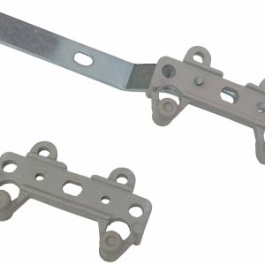 ACCESORIOS DE 2 PIEZAS PARA BARRA DE ALUMINIO DE CORREDERAS PARA CORTINAS