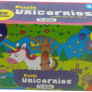 PUZZLE DE 25 PIEZASDE UNICORNIOS, ANIMALES, BAJO EL AGUA Y LLAMAS DE SALDAÑA CPU011