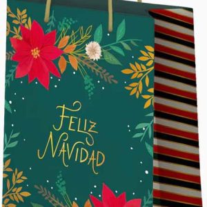 BOLSA DE PAPEL PARA REGALO DE NAVIDAD 32X26X10CM OH YEAH 129-1006. PRECIO POR UNIDAD.