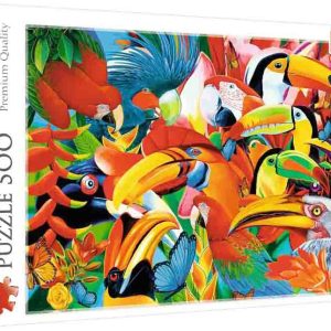 PUZZLE DE 500 PIEZAS DE TUCANES PAJAROS DE COLORES 37328 TRELF