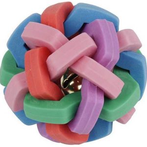 PELOTA DE GOMA DE COLORES PARA MASCOTA DE 6CM CON CASCABEL DE MARKET SUPREM A9552