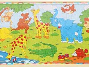 PUZZLE DE MADERA DE 44.5X18.5CM DE MARKET SUPREM A1652