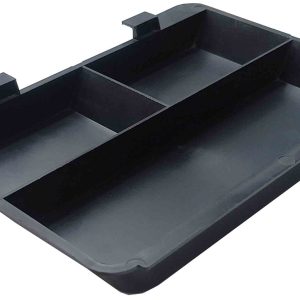 BANDEJA PARA CAJA DE CAUDALES DE PLASTICO DURO NEGRO Y MIDE 24X17X2.5CM