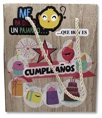 CAJA DE CARTON DECORADA. MEDIDAS 18X15X11CM. FRASES