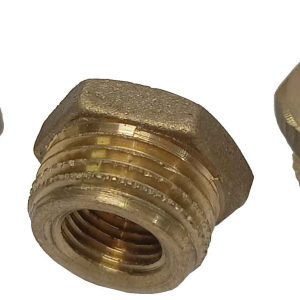 REDUCCION HEXAGONAL MACHO 1/2″ ROSCADO A HEMBRA 1/4″ ROSCA INTERIOR Y EXTERIOR DE LATON DORADA PARA AIRE Y FONTANERIA