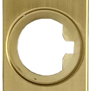 EMBELLECEDOR PARA CERRADURA DE POMO DE TESA DE 7,5X26,5CM POR UNIDAD.