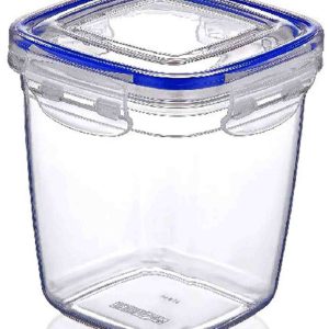 FIAMBRERA HERMETICA CUADRADA PROFUNDA DE 1075ML. DE PLASTICO DE ALTA CALIDAD.