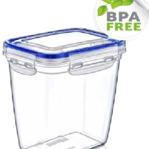FIAMBRERA HERMETICA RECTANGULAR PROFUNDA DE 2100ML. DE PLASTICO DE ALTA CALIDAD