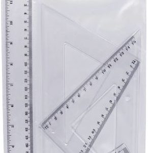 JUEGO DE REGLAS DE PLASTICO TRANSPARENTES EN SET DE 4 UNIDADES DE MARKET SUPREM 01977