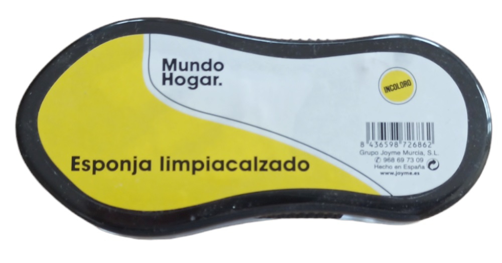ESPONJA LIMPIACALZADO INCOLORA DE MUNDO HOGAR HECHO EN ESPAÑA 12X4CM - Imagen 2