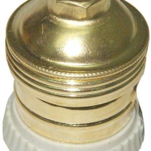 PORTALAMPARA METALICO PARA BOMBILLAS DE CASQUILLO E27 Y ARO CERAMICO DE 250V 4A. DE DISEÑO VINTAGE