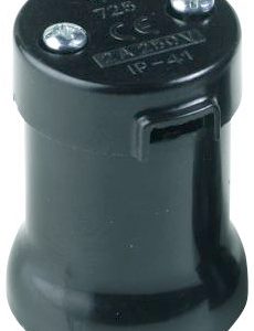 PORTALAMPARA DE CASQUILLO ROSCA E27 250V 2A. PARA GUIRNALDA DE FERIA.