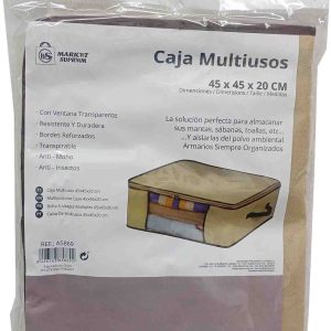 BOLSA EN FORMA DE CAJA MULTIUSOS GUARDA ROPA DE 45X45X20CM DE MARKET SUPREM A5869.