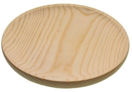 PLATO DE MADERA NATURAL PARA PULPO DE Ø 20CM.