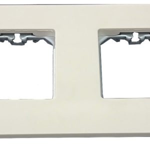 PLACA DE 4 ELEMENTOS SERIE 27 DE SIMON 27640 62 COLOR MARFIL SIN GARRAS.