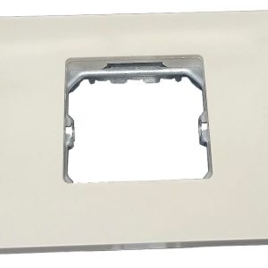 PLACA DE 3 ELEMENTOS SERIE 27 DE SIMON 27611 62 COLOR MARFIL SIN GARRAS.