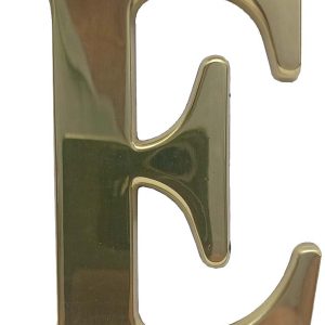 LETRA DORADA E DE 10CM METALICA INCLUYE TORNILLOS.