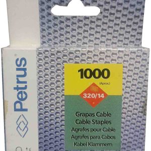 GRAPAS PARA CABLES DE 320X14MM CURVA EN CAJA DE 1000 UNIDADES DE PETRUS 77519.