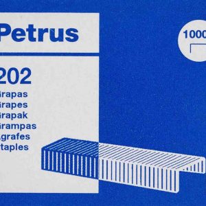 GRAPAS PETRUS 202 PARA BAMBINA GALVANIZADA EN CAJA DE 1000 UNIDADES.