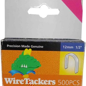 GRAPAS PARA CABLES EN U CURVA DE 12MM 1/2″ DE 320X12 EN CAJA DE 500 UNIDADES MARCA WIRETACKERS 1878.