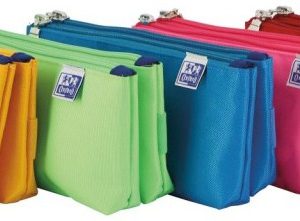 PORTATODO DE 2 CREMALLERA RECTANGULAR DOBLE GRANDE CON GOMA DE 22X5X10CM DE OXFORD KANGOO. PRECIO POR UNIDAD.