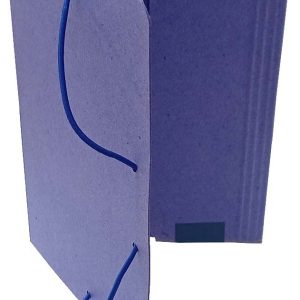 CARPETA DE CARTON AZUL TAMAÑO 1/8º CON GOMA Y SOLAPA DE LIDERPAPEL 10022 CG11.