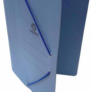 CARPETA DE CARTON AZUL SENCILLA TAMAÑO 4º A5 CON GOMA DE LIDERPAPEL 15796 1122 LI-SE.