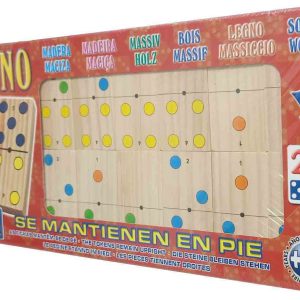 DOMINO INFANTIL DE MADERA DE GRAN TAMAÑO DE FICHA 8X4X1CM. DE PRESCHOOL 1453.